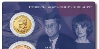 Kennedy Presidential $1 Coin & First Spouse Medal Set Available Kennedy Presidential $1 Coin and First Spouse Medal Set