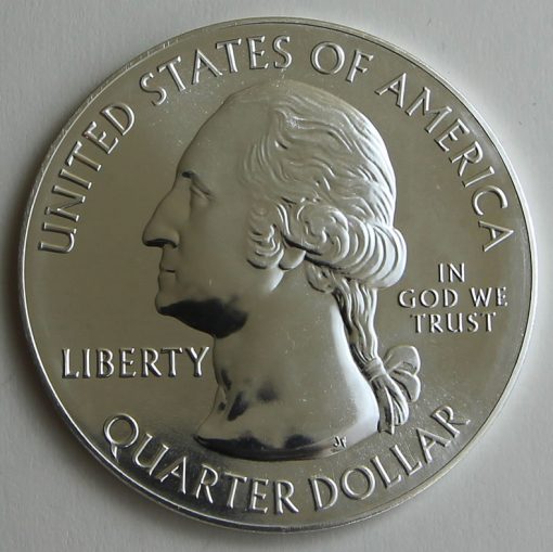 2015 Blue Ridge Parkway Five Ounce Silver Bullion Coin, Obverse