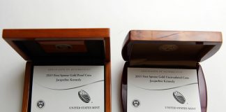 2015 Jacqueline Kennedy Gold Coin and Medal Photos 2015 Jacqueline Kennedy First Spouse Gold Coin Certs in Cases