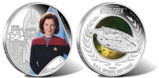 Star Trek’s Captain Janeway and Voyager Featured on Coins 2015 Star Trek Voyager Silver Coins