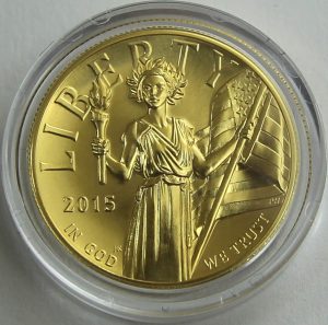 2015-W $100 American Liberty High Relief Gold Coin, obverse