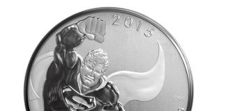 2015 $20 Superman Silver Coin for $20 Canadian 2015 $20 Superman Silver Coin