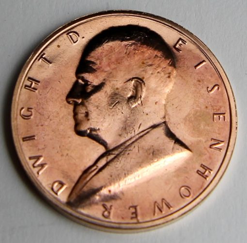 Dwight D Eisenhower Presidential Bronze Medal, Obverse