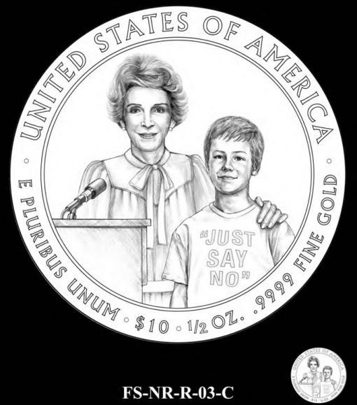Nancy Reagan FS Gold Coin Candidate Design FS-NR-R-03-C
