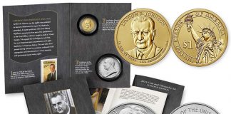 2015 LBJ Coin & Chronicles Set Images 2015 Lyndon B. Johnson Coin and Chronicles Set