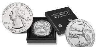 2015 Bombay Hook 5 Oz Silver Uncirculated Coin Released 2015-P Bombay Hook Five Ounce Silver Uncirculated Coin and Case