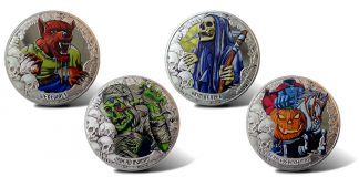 2016 $5 Coins from the Crypt in 4-Coin Silver Set 2016 $5 Coins from the Crypt