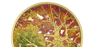 2016 Maple of Canopy Kaleidoscope of Color Gold Coin Released 2016 Maple of Canopy Kaleidoscope of Color 2 oz Gold Coin, Reverse