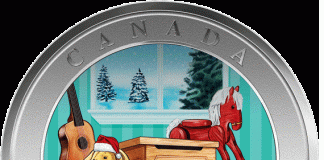 Canadian 2015 50c Holiday Toy Box Coin Features 3D Effect Canadian 2015 50c Holiday Toy Box Coin