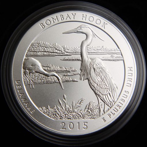 Photo of 2015-P Bombay Hook Five Ounce Silver Uncirculated Coin