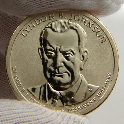 Photo of 2015-P Reverse Proof Lyndon B. Johnson Presidential $1 Coin, Obverse