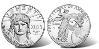 2015 Proof Platinum Eagles on Dec. 3, No Bullion Edition 2015-W Proof American Platinum Eagle