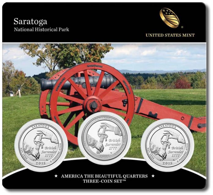 ThreeCoin Set of 2015 Saratoga Quarters CoinNews