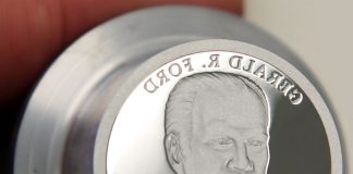 2016 Gerald R. Ford Presidential $1 Coin Photos 2016-S Gerald R. Ford Presidential $1 Coin Die, b
