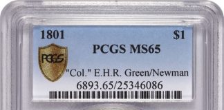 PCGS Crossover Special at Feb 2016 Long Beach Expo 1801 $1 Newman