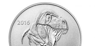 2016 $20 Tyrannosaurus Rex Silver Coin for $20 Canadian 2016 $20 Tyrannosaurus Rex Silver Coin