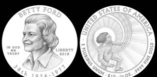 Patricia Nixon and Betty Ford First Spouse Gold Coin Designs 2016 Betty Ford First Spouse Gold Coin Designs