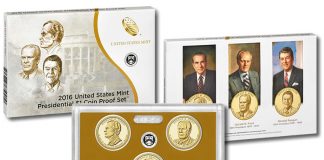 Reagan, Ford and Nixon $1 Coins Released in Proof Set Coins and Packaging of 2016 Presidential $1 Coin Proof Set