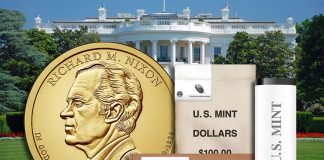 Richard M. Nixon Presidential $1 Coins in Rolls, Bags and Boxes Rolls, Bags and Boxes of Richard M. Nixon Presidential $1 Coins
