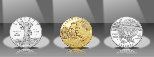 2016 Proof National Park Service 100th Anniversary Commemorative Coins - Obverses