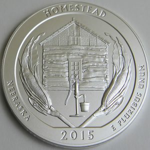 Homestead 5 oz silver coin