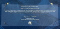 America’s Founding Fathers 2016 Currency Set – Certificate of Authenticity