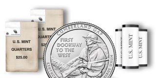 2016 Cumberland Gap Quarters Launch Cumberland Gap National Historical Park quarters, rolls and bags