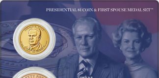 Ford Presidential $1 Coin & First Spouse Medal Set Available Ford Presidential $1 Coin and First Spouse Medal Set