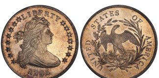 D. Brent Pogue Collection, Part IV, Tops $16.7M 1795 Draped Bust Silver Dollar