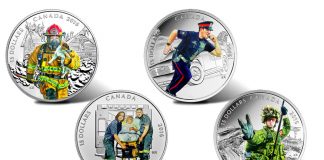 2016 Canadian Coins Honor Firefighters, Paramedics, Police and Military 2016 $15 Canadian National Heroes Coins