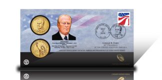 2016 Gerald R. Ford $1 Coin Cover Available 2016 Gerald R. Ford $1 Coin Cover