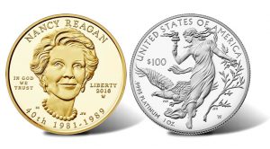 Nancy Reagan gold coin and proof Platinum Eagle