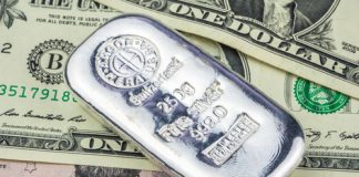 Gold Falls Slightly, Silver Settles Higher dollar backed by precious metals