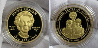 US Mint Sales: 2016 Reagan Coins Debut 2016-W $10 Nancy Reagan First Spouse Gold Proof Coin