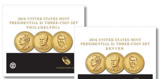 2016 P&D Reagan, Ford and Nixon Dollars Released in 3-Coin Sets 2016 Presidential $1 Three-Coin Sets
