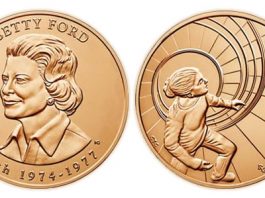 Pat Nixon, Betty Ford and Nancy Reagan Medals in First Spouse Set Betty Ford Bronze Medal
