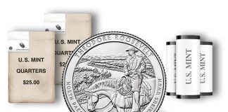 2016 Theodore Roosevelt Quarters Released Theodore Roosevelt National Park quarters, rolls and bags