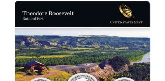 Theodore Roosevelt Quarters for North Dakota in Three-Coin Set 2016 Theodore Roosevelt National Park Quarter Three-Coin Set