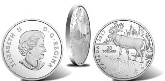 Canadian 2017 $20 Coin Features Caribou Tracks Along Edge 2017 $20 Woodland Caribou 1 oz. Silver Coin