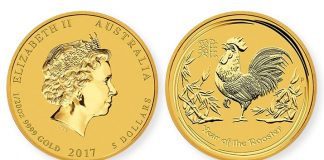 Perth Mint Gold and Silver Sales Rally in September 2017-australian-lunar-rooster-gold-bullion-coin