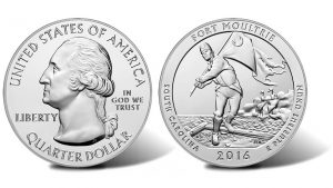 2016 Fort Moultrie Five Ounce Silver Bullion Coin