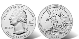 Gold, Silver Rebound; Fort Moultrie 5 oz. Bullion Coin Debuts 2016 Fort Moultrie Five Ounce Silver Bullion Coin