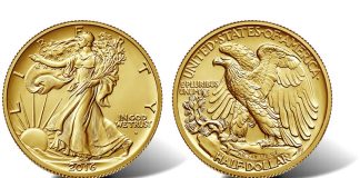 2016-W Walking Liberty Centennial Gold Half-Dollar Images Unveiled 2016-W Walking Liberty Centennial Gold Coin - Obverse and Reverse