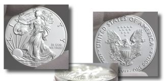 2016 Annual Uncirculated Dollar Coin Set Available 2016-W 30th Anniversary Uncirculated American Silver Eagle - Sides and Edge