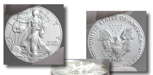 2016-W 30th Anniversary Uncirculated American Silver Eagle - Sides and Edge