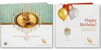 US Mint 2017 Gift Sets for Newborns and Birthdays 2017 Birth Set and 2017 Happy Birthday Coin Set