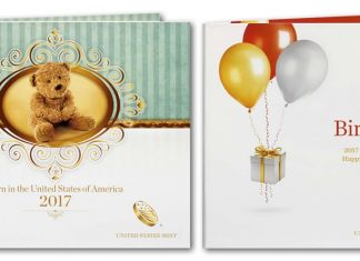 US Mint 2017 Gift Sets for Newborns and Birthdays 2017 Birth Set and 2017 Happy Birthday Coin Set