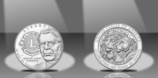 2017 Lions Clubs Centennial Silver Dollars Launch 2017-P Lions Clubs International Centennial Silver Dollar, Obverse and Reverse