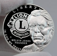 2017-P Proof Lions Clubs International Centennial Silver Dollar Obverse Photo,a