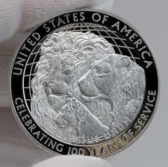2017-P Proof Lions Clubs International Centennial Silver Dollar Reverse Photo,b